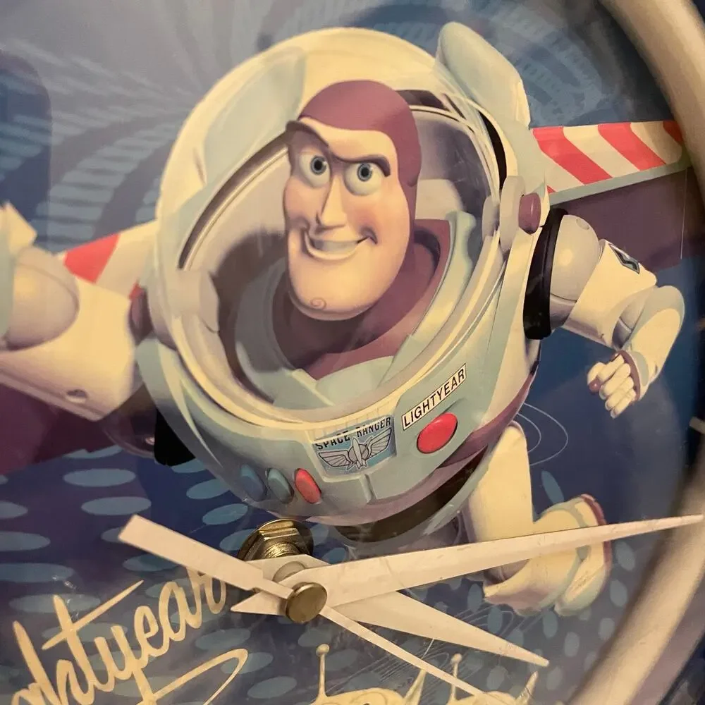Toy Story Buzz Lightyear Wall Clock Alien Blue Works No Light Disney Pixar READ
